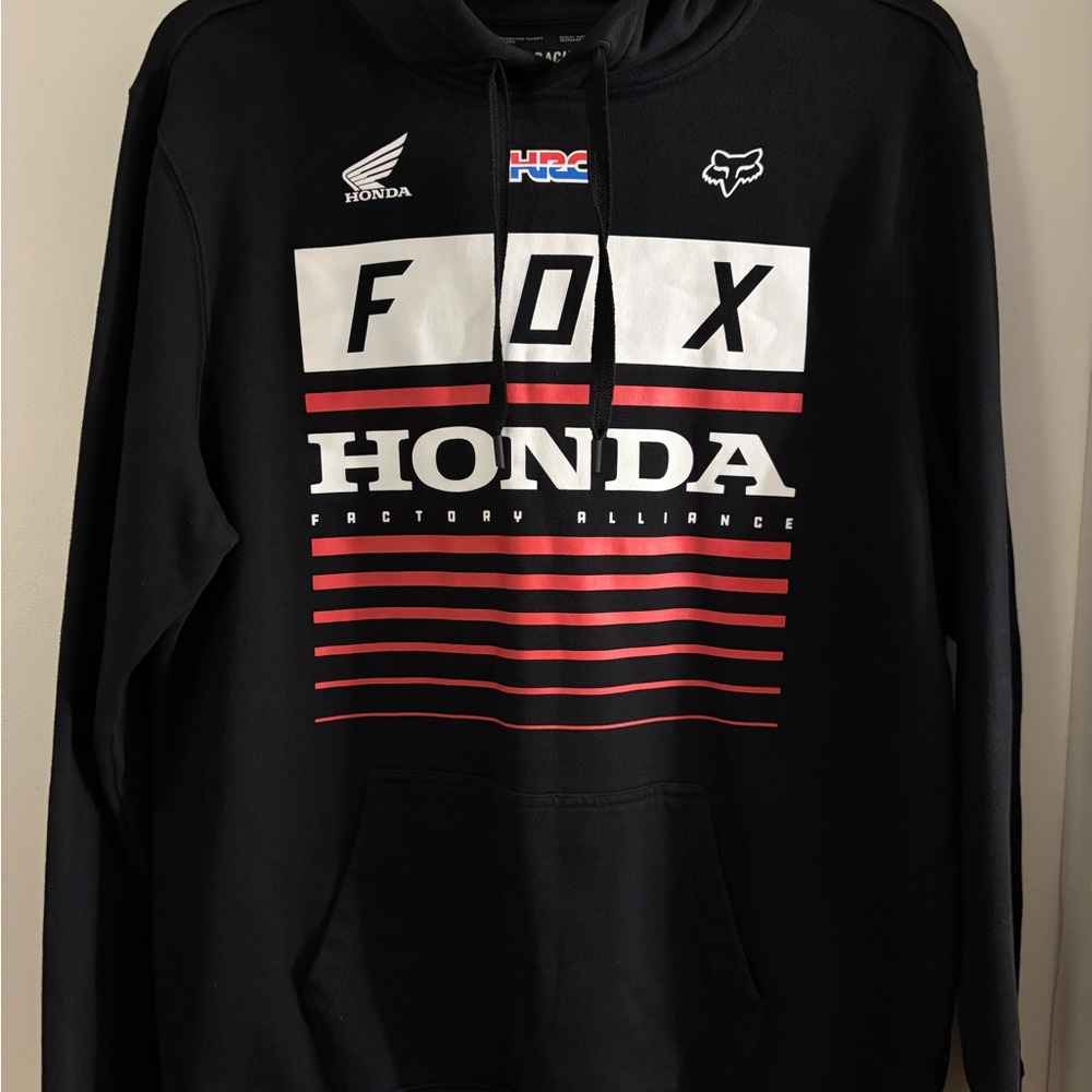 Fox Honda Black and Red Hoodie